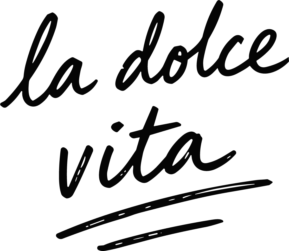 La Dolce Vita Lettering SVG Flowing Script Vector - Image 1