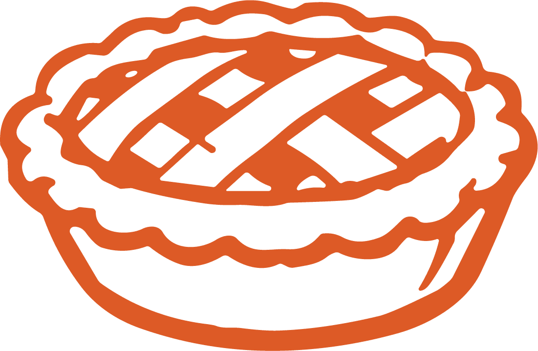 Lattice Pie SVG Rustic Outline Vector - Image 1