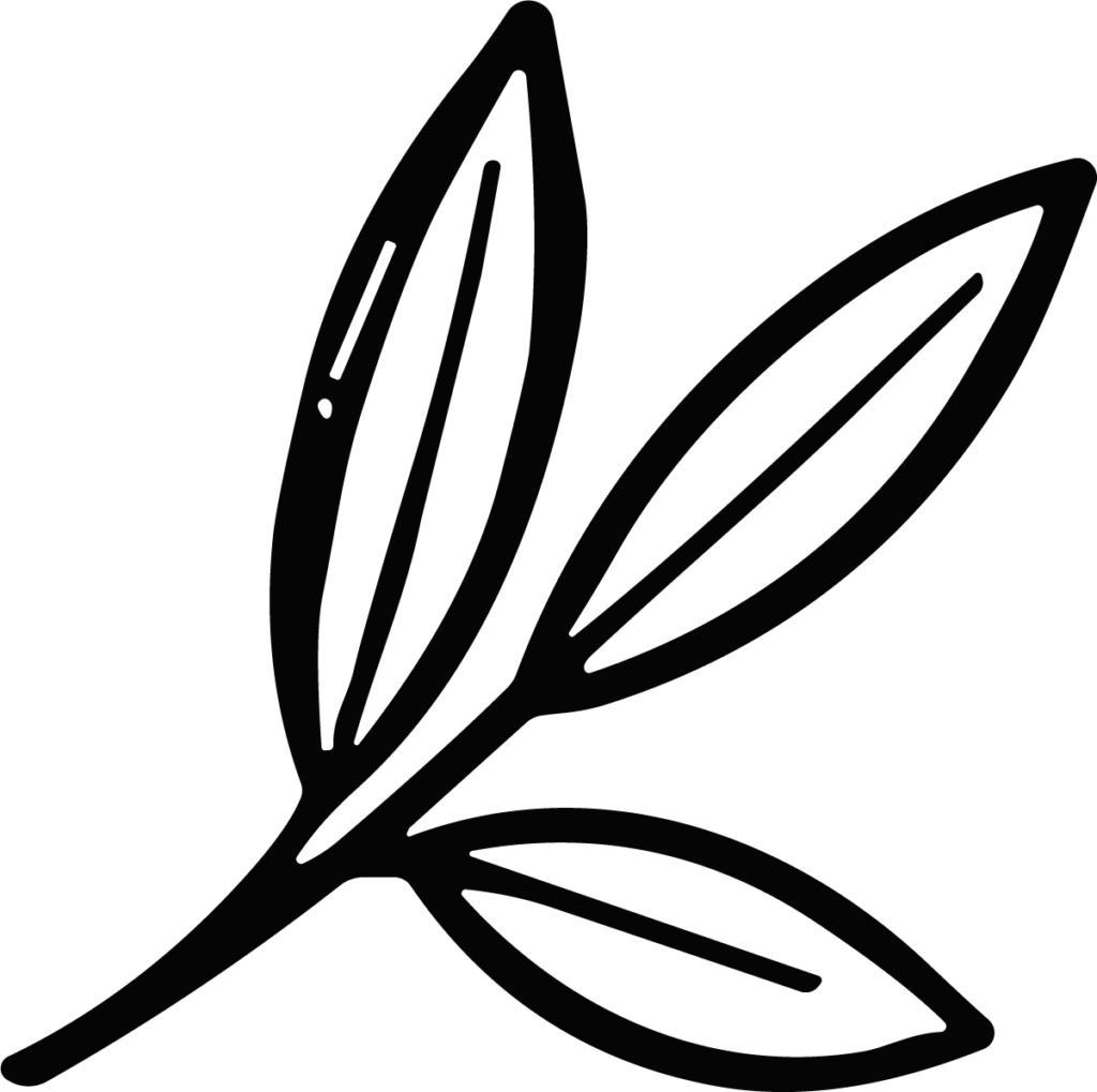 Leaf Branch SVG Bold Line Sketch Vector