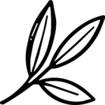 Leaf Branch SVG Bold Line Sketch Vector