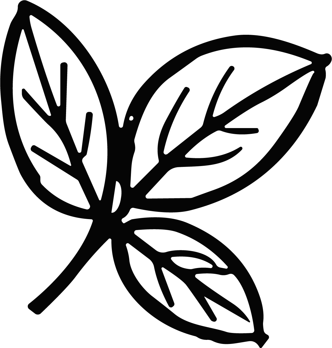 Leaf Cluster SVG Bold Botanical Vector - Image 1