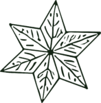 Leaf Star SVG Botanical Outline Vector