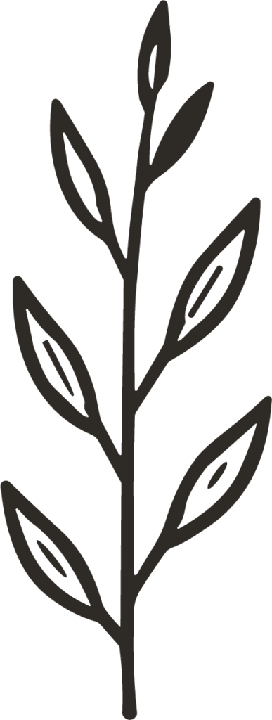 Leafy Branch SVG Rustic Botanical Vector
