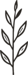 Leafy Branch SVG Rustic Botanical Vector