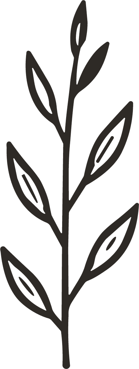 Leafy Branch SVG Rustic Botanical Vector - Image 1