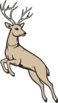 Leaping Deer SVG Bold Outline Vector