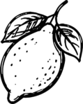 Lemon SVG Bold Outline Vector