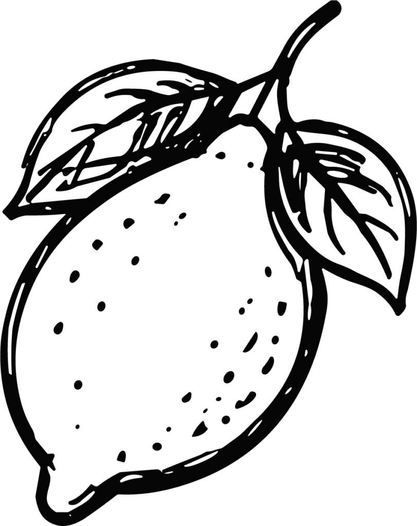Lemon SVG Bold Outline Vector