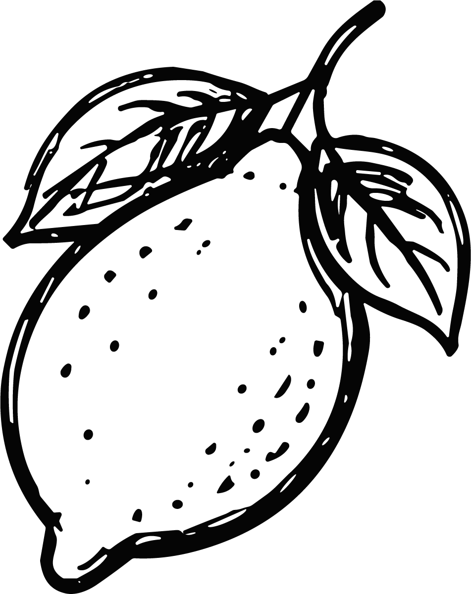 Lemon SVG Bold Outline Vector - Image 1