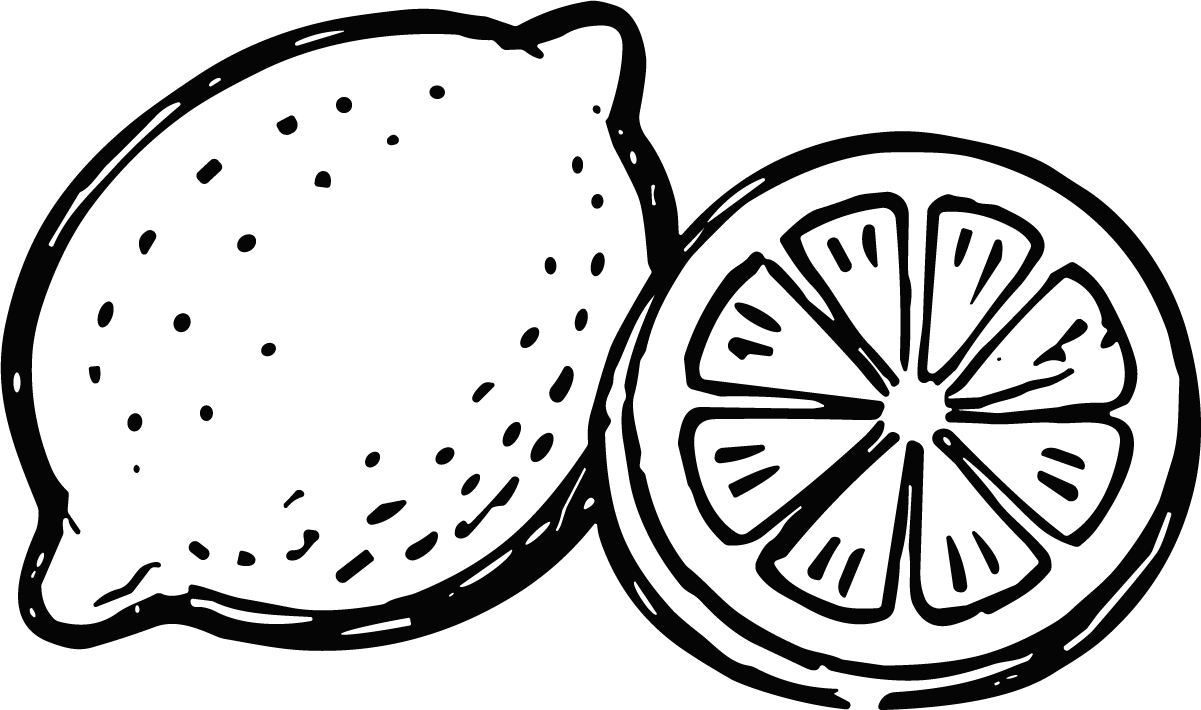 Lemon Slice SVG Bold Outline Vector - Image 1