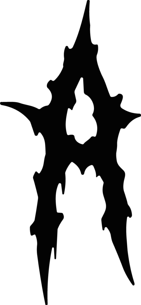 Letter A SVG Jagged Gothic Vector