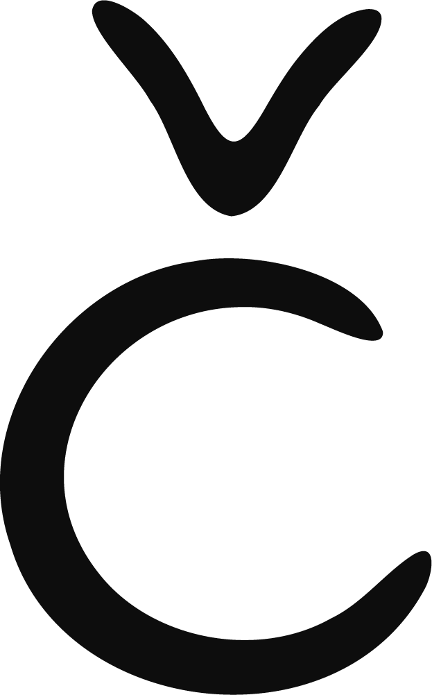 Letter C Checkmark SVG Bold Monogram Vector