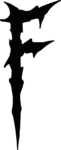 Letter F SVG Jagged Gothic Vector