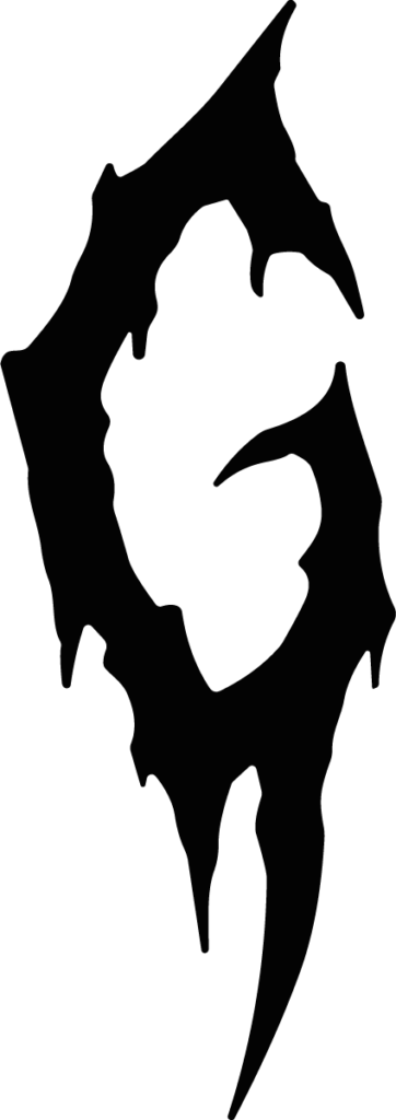 Letter G SVG Gothic Drip Vector