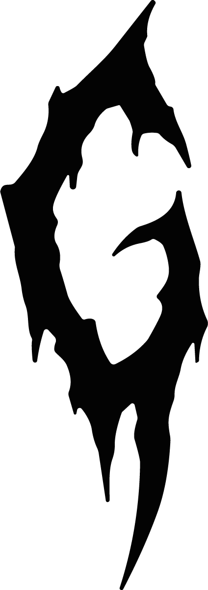 Letter G SVG Gothic Drip Vector - Image 1