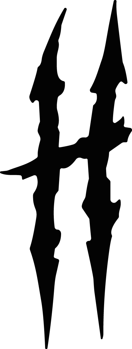 Letter H SVG Jagged Horror Vector - Image 1