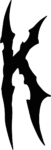 Letter K SVG Jagged Spikes Vector