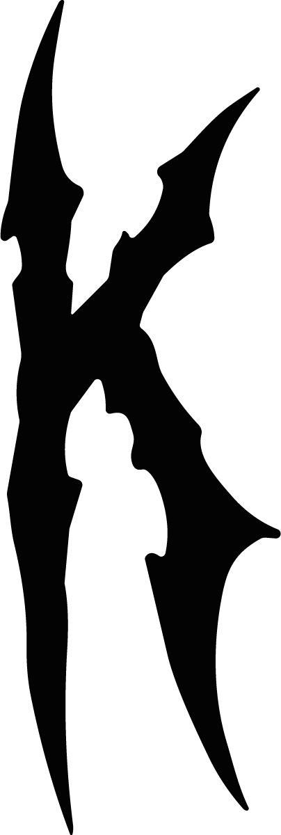 Letter K SVG Jagged Spikes Vector - Image 1