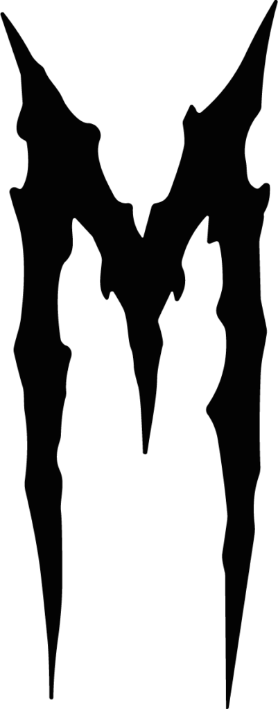 Letter M SVG Jagged Gothic Vector