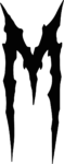 Letter M SVG Jagged Gothic Vector