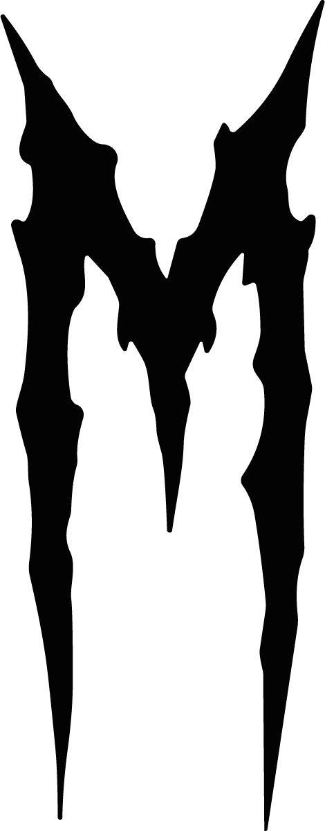 Letter M SVG Jagged Gothic Vector - Image 1