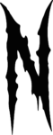 Letter N SVG Jagged Claw Vector