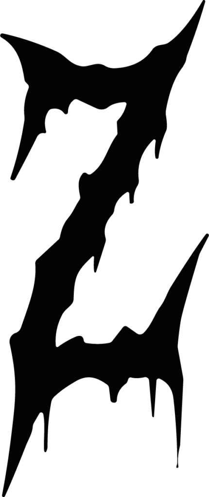 Letter Z SVG Dripping Horror Vector