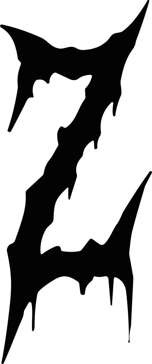 Letter Z SVG Dripping Horror Vector - Image 1
