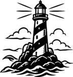 Lighthouse SVG Coastal Beacon Vector