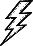 Lightning Bolt SVG Hand-Sketched Energy Vector