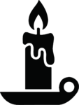 Lit Candle SVG Bold Silhouette Vector