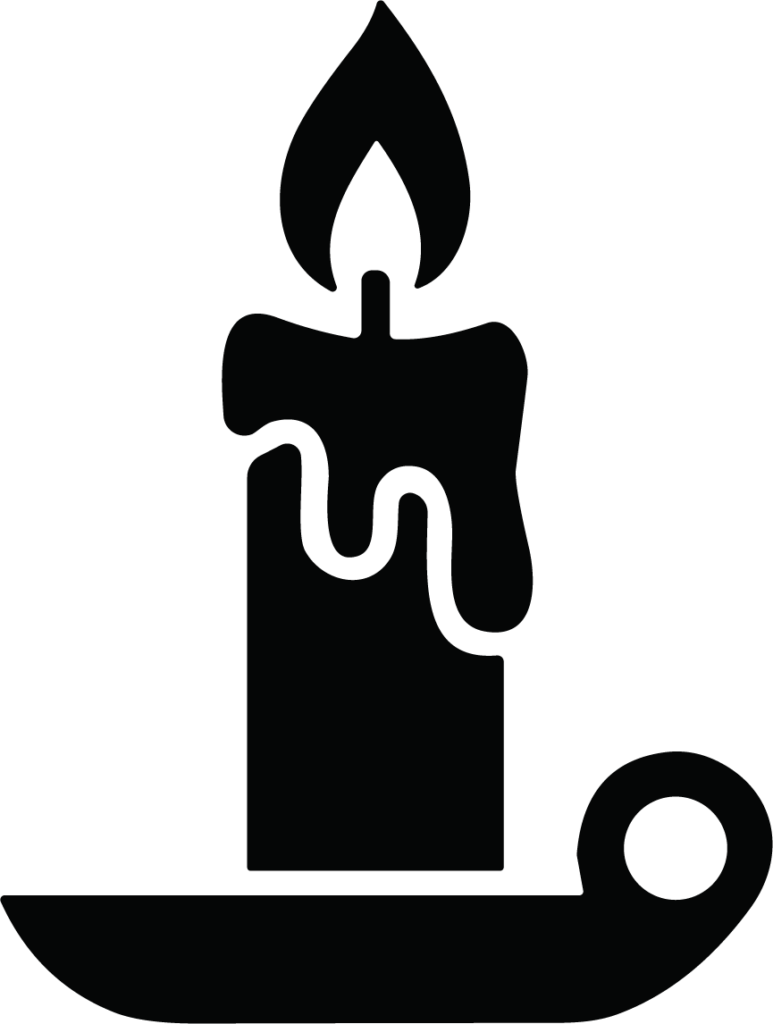 Lit Candle SVG Bold Silhouette Vector