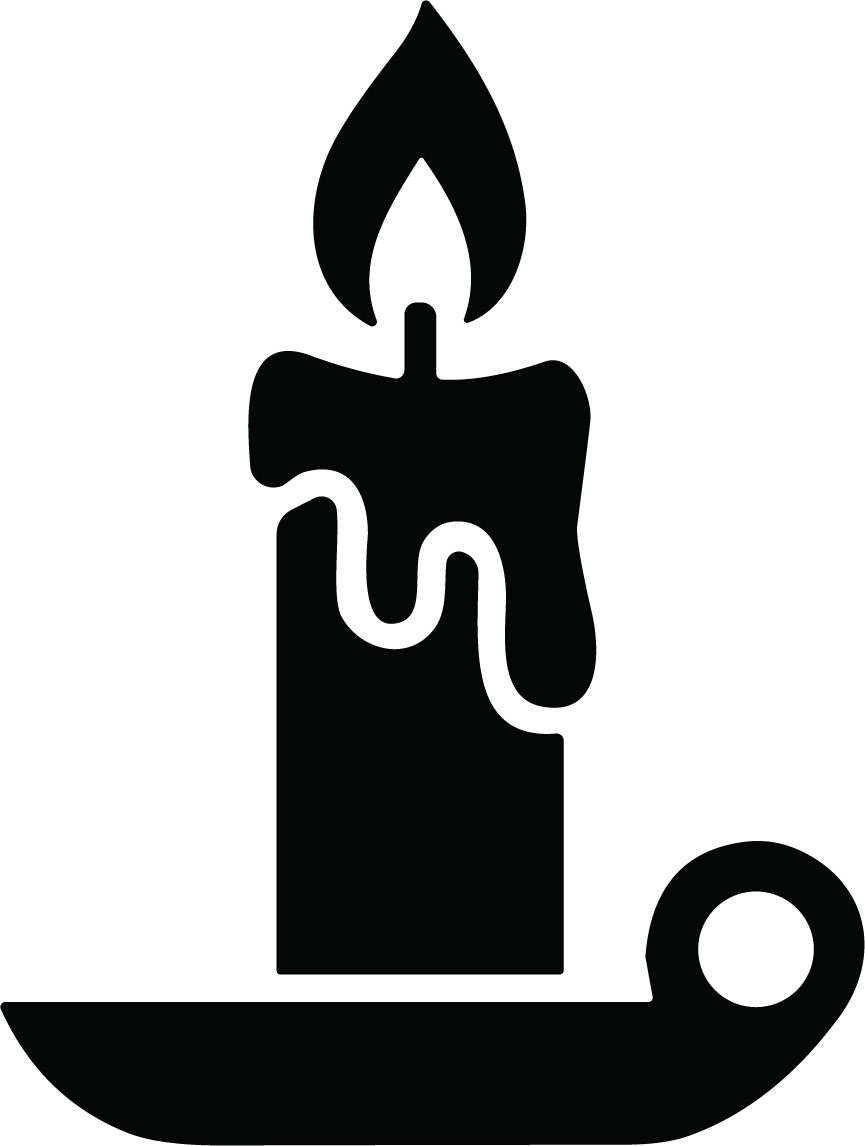 Lit Candle SVG Bold Silhouette Vector - Image 1