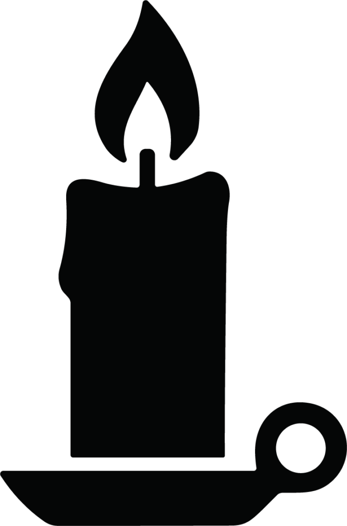 Lit Candle SVG Bold Silhouette Vector