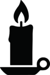 Lit Candle SVG Bold Silhouette Vector