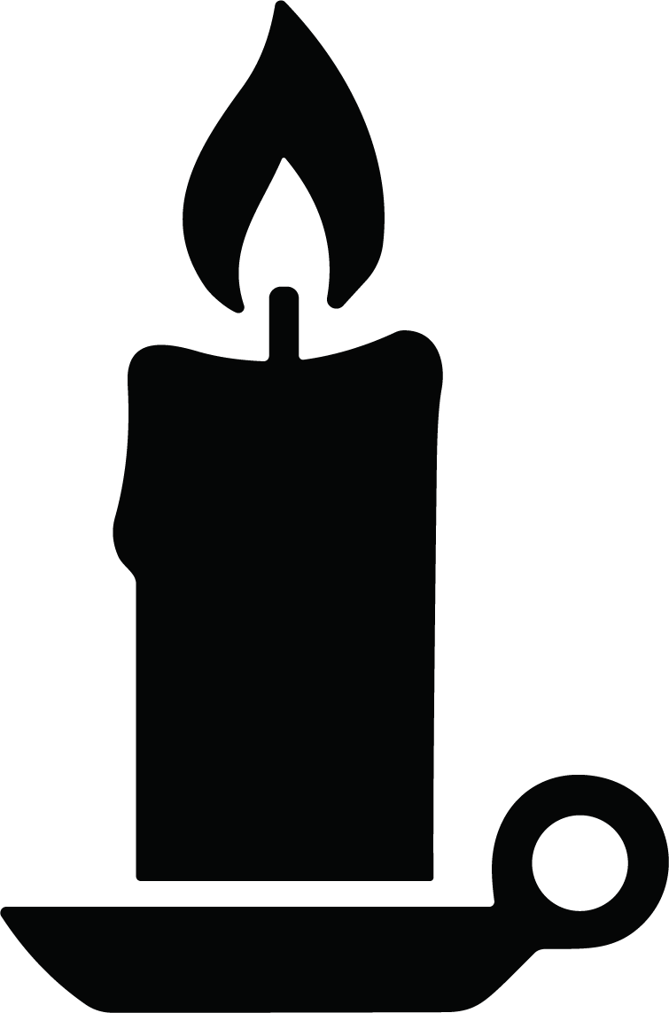 Lit Candle SVG Bold Silhouette Vector - Image 1
