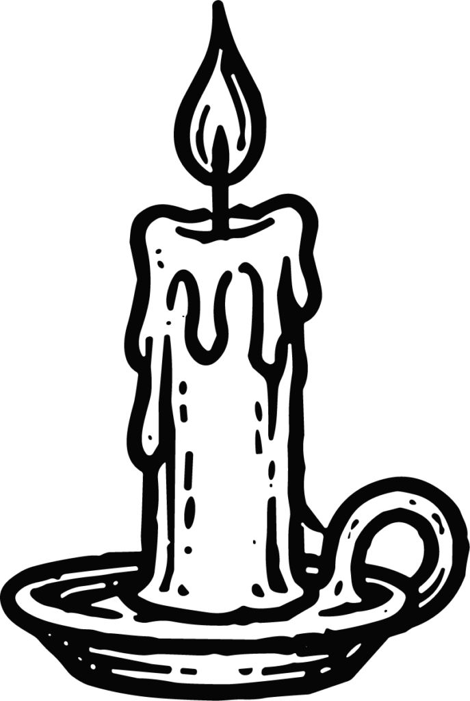 Lit Candle SVG Dripping Wax Vector