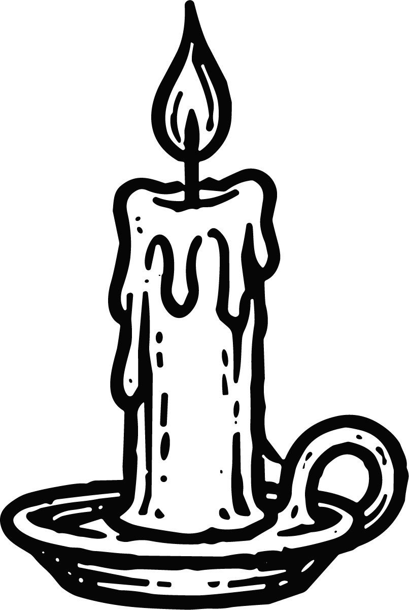 Lit Candle SVG Dripping Wax Vector - Image 1