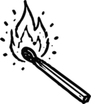 Lit Match SVG Bold Blaze Vector