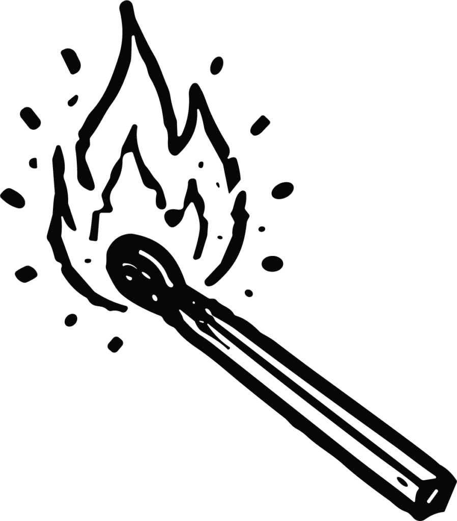 Lit Match SVG Bold Blaze Vector
