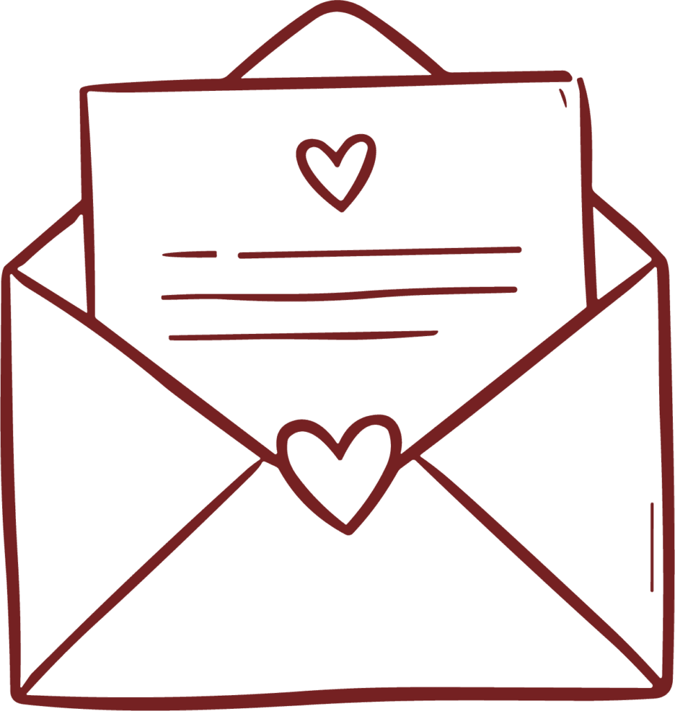 Love Letter Envelope SVG Sketchy Romance Vector