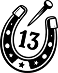 Lucky Horseshoe SVG Number Thirteen Vector