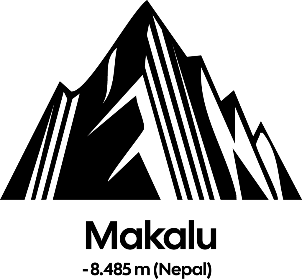 Makalu Mountain SVG Bold Silhouette Vector