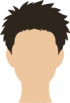 Male Face Avatar SVG Spiky Haired Vector