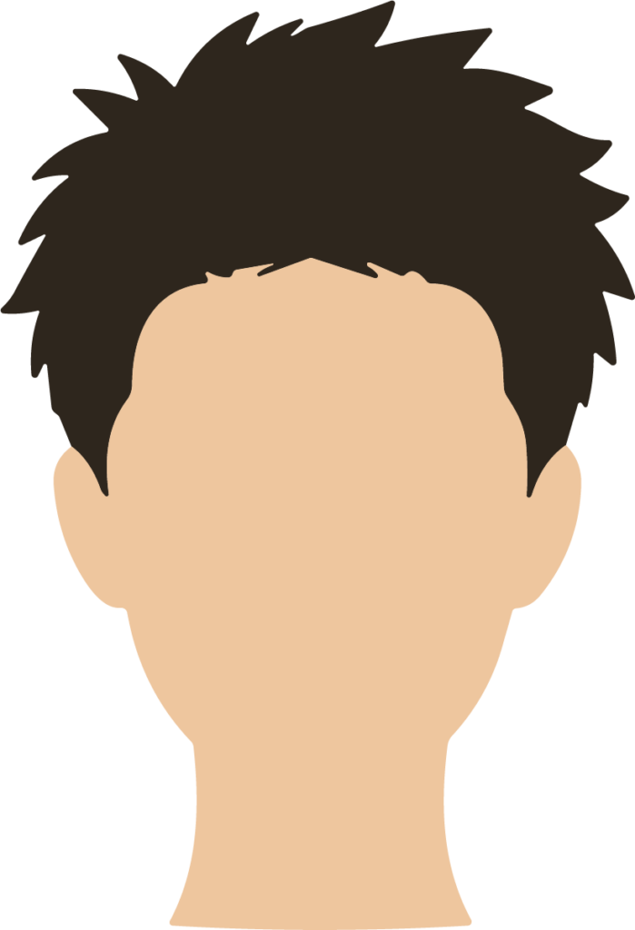 Male Face Avatar SVG Spiky Haired Vector