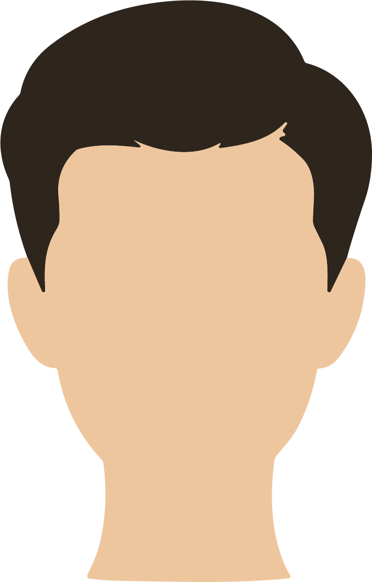 Man Face Avatar SVG Simple Portrait Vector - Image 1
