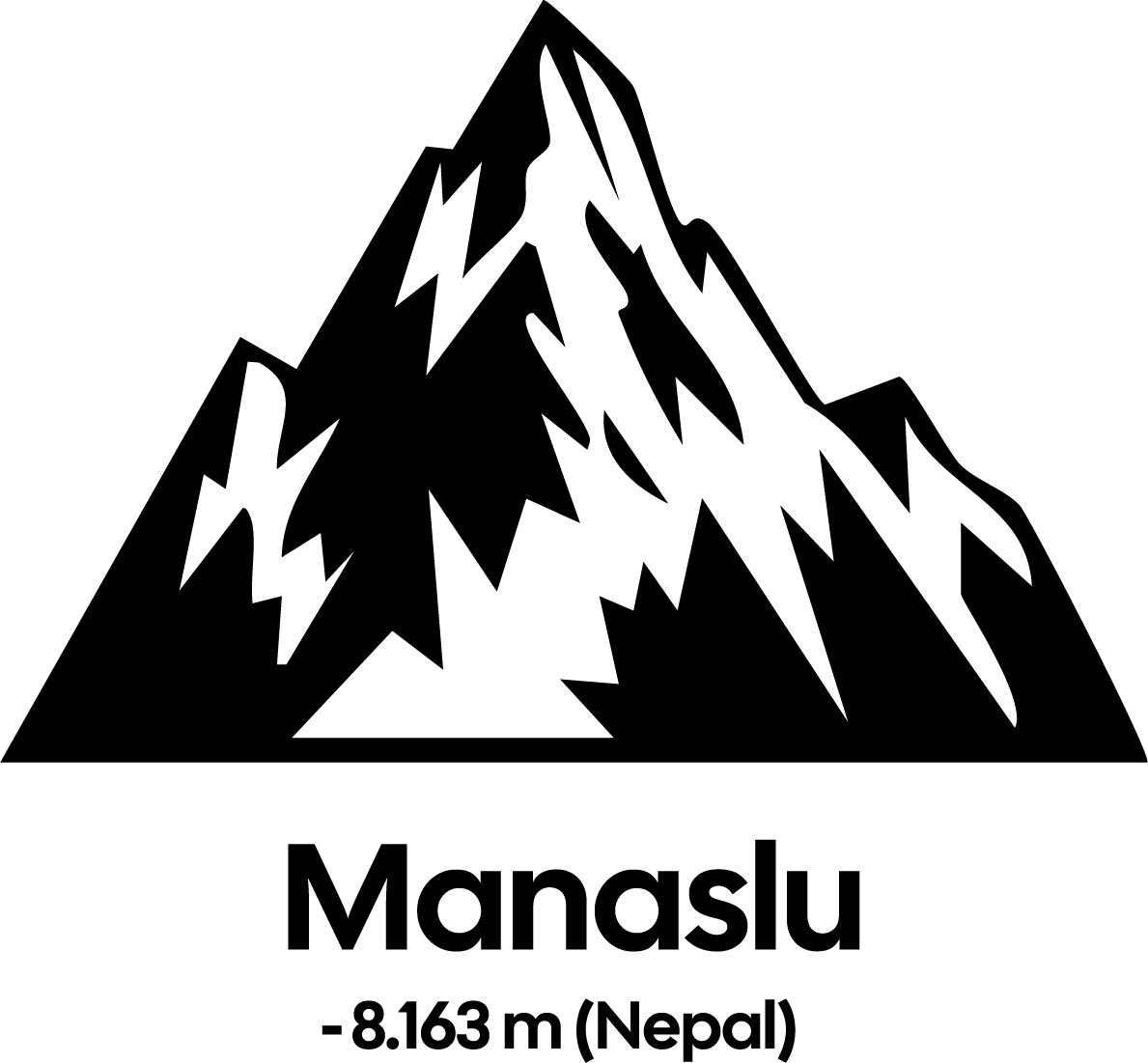 Manaslu Mountain SVG Bold Peak Vector - Image 1
