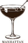 Manhattan Cocktail SVG Vintage Bar Etching Vector