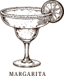 Margarita Cocktail SVG Sketchy Line Vector