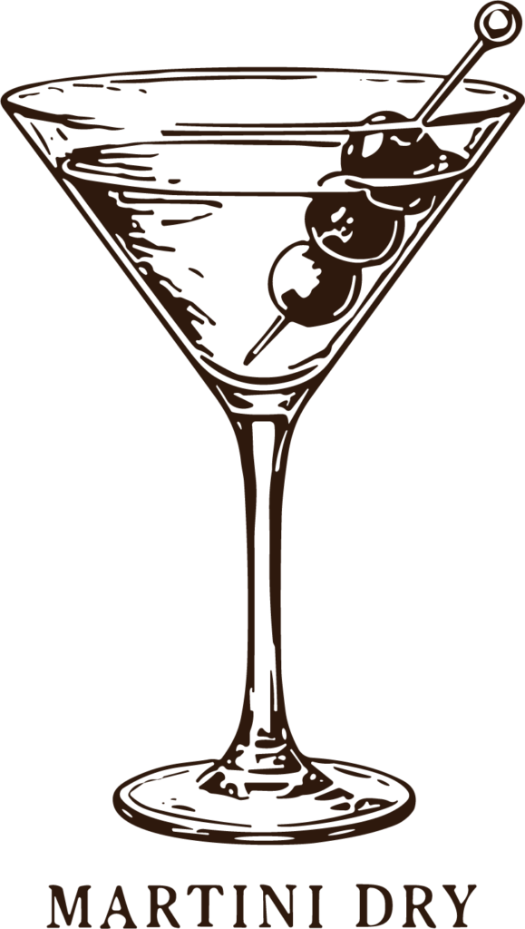 Martini Glass SVG Classic Sketch Vector